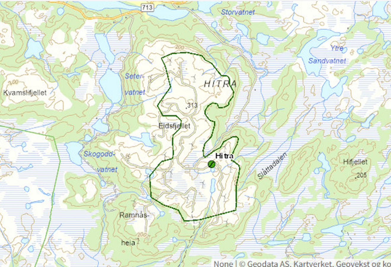 Kart Eldsfjellet